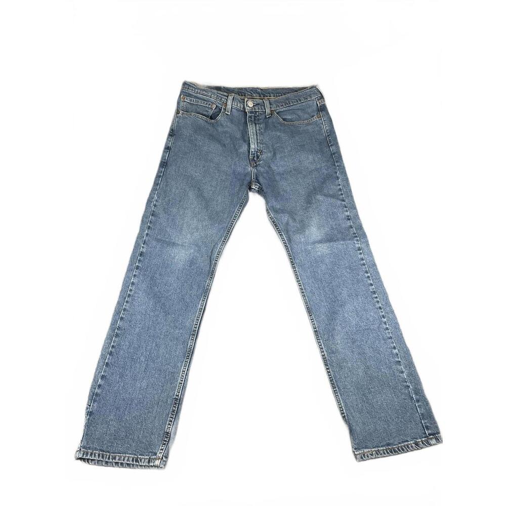 Levi 505 Men's 34x30 Classic Straight Leg Denim Blue Jeans